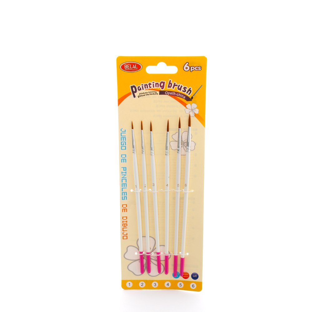 Card of 6 paintbrushes 123456-251