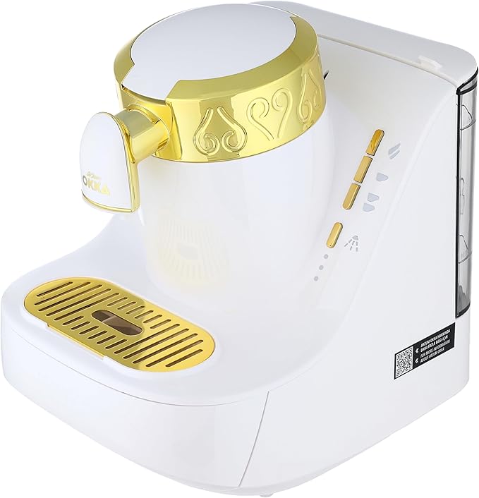 Arzum Okka - Turkish Coffee Maker - White/Gold - OK008