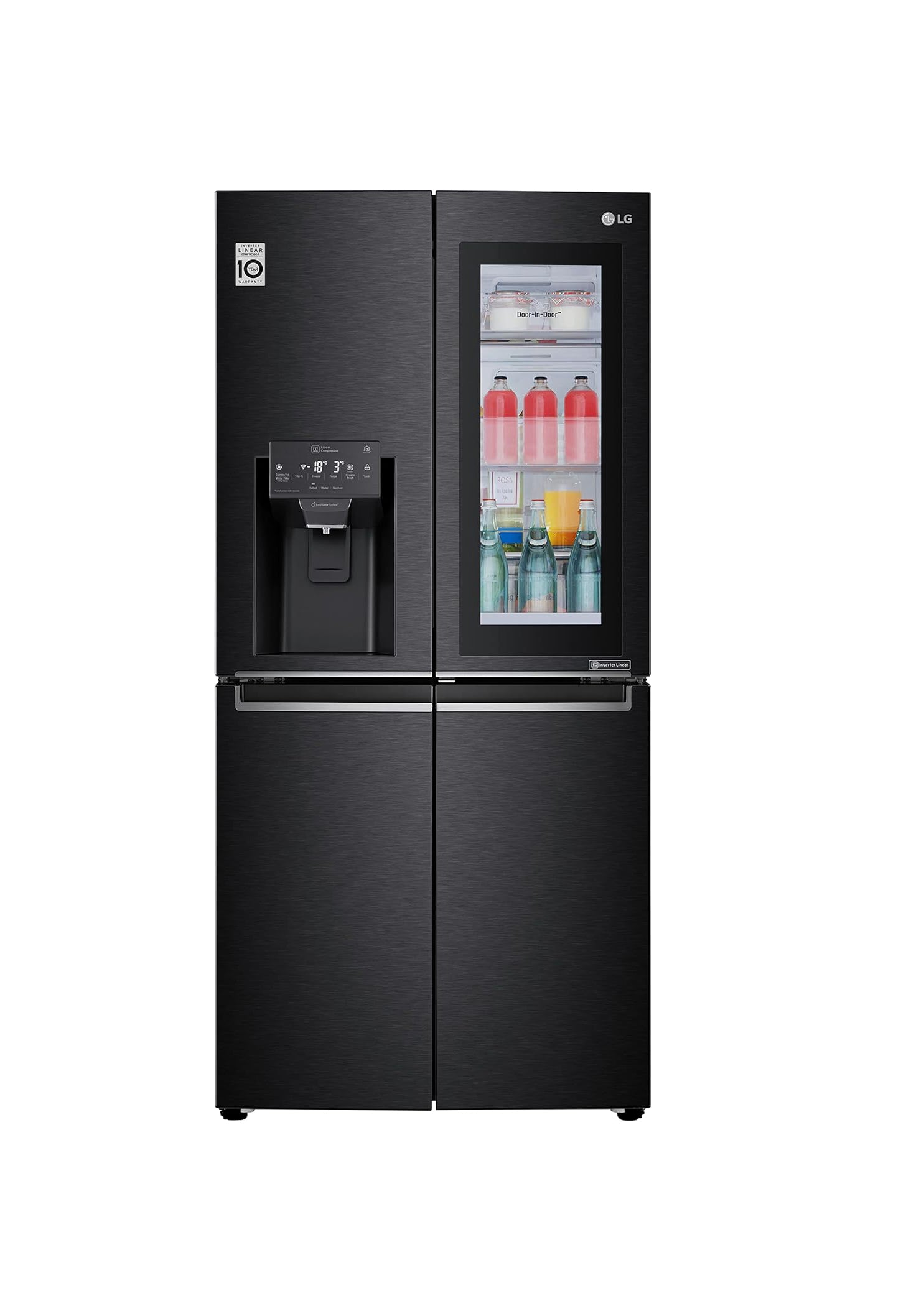 LG REFRIGERATOR INSTAVIEW 508 LITER INDOOR ICE MAKER DOOR IN DOOR BLACK STEEL GC-X22FTQEL