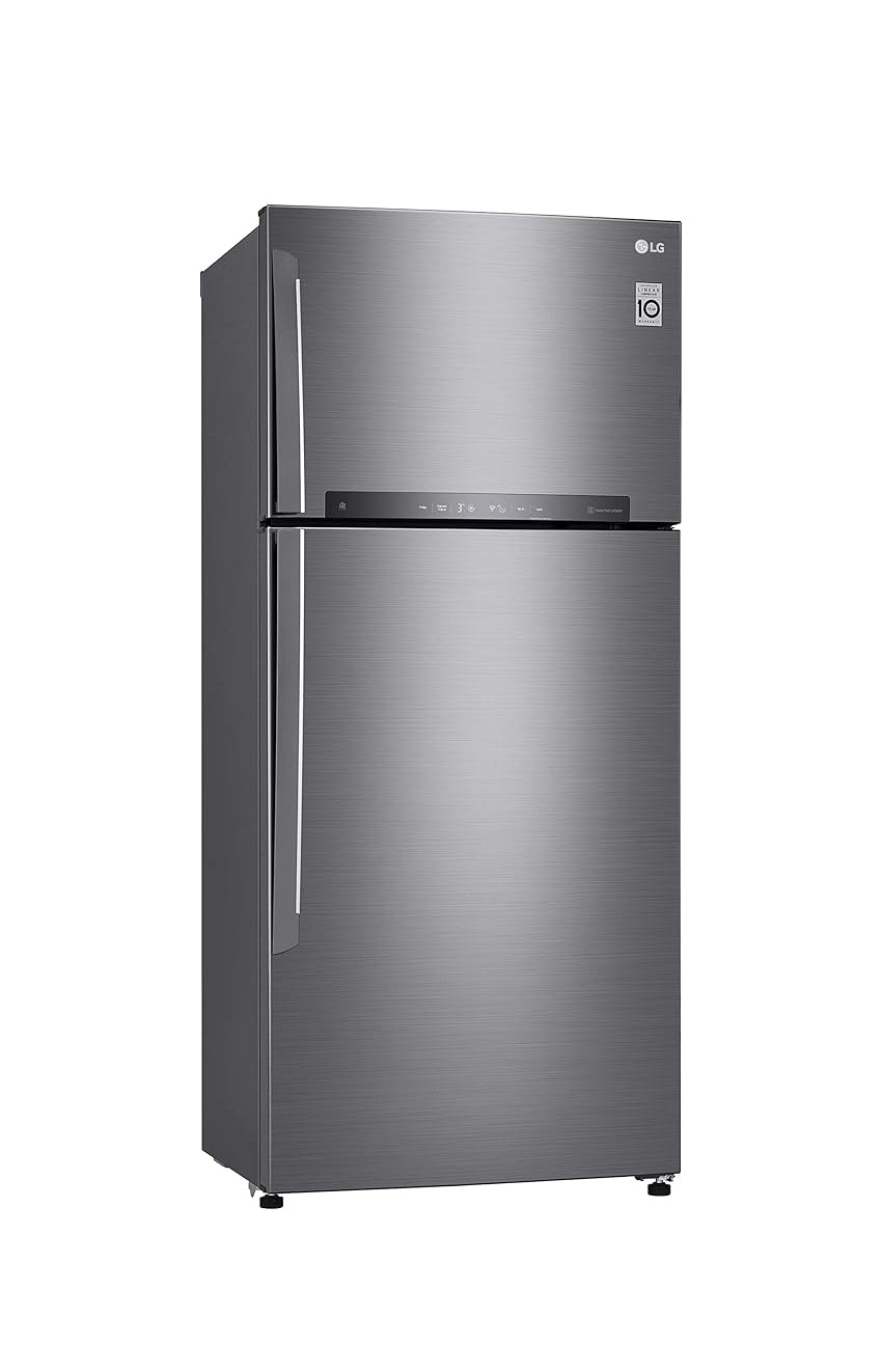 LG No Frost Fridge With Top Freezer, net Capacity 506 liter, 18 Cubic Feet - Smart Inverter - GN-H722HLHL Refrigerator