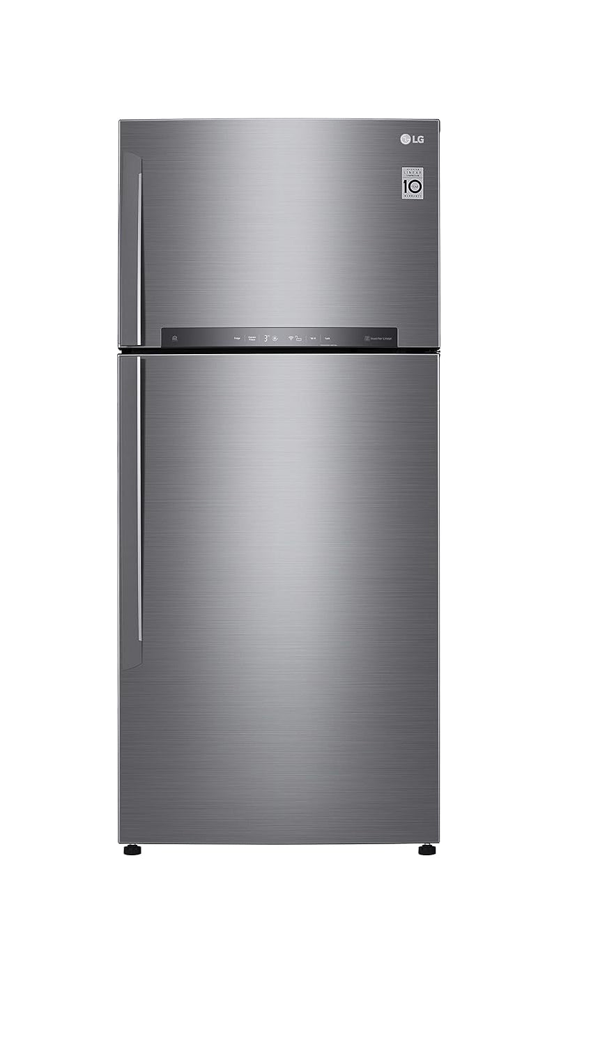 LG No Frost Fridge With Top Freezer, net Capacity 506 liter, 18 Cubic Feet - Smart Inverter - GN-H722HLHL Refrigerator