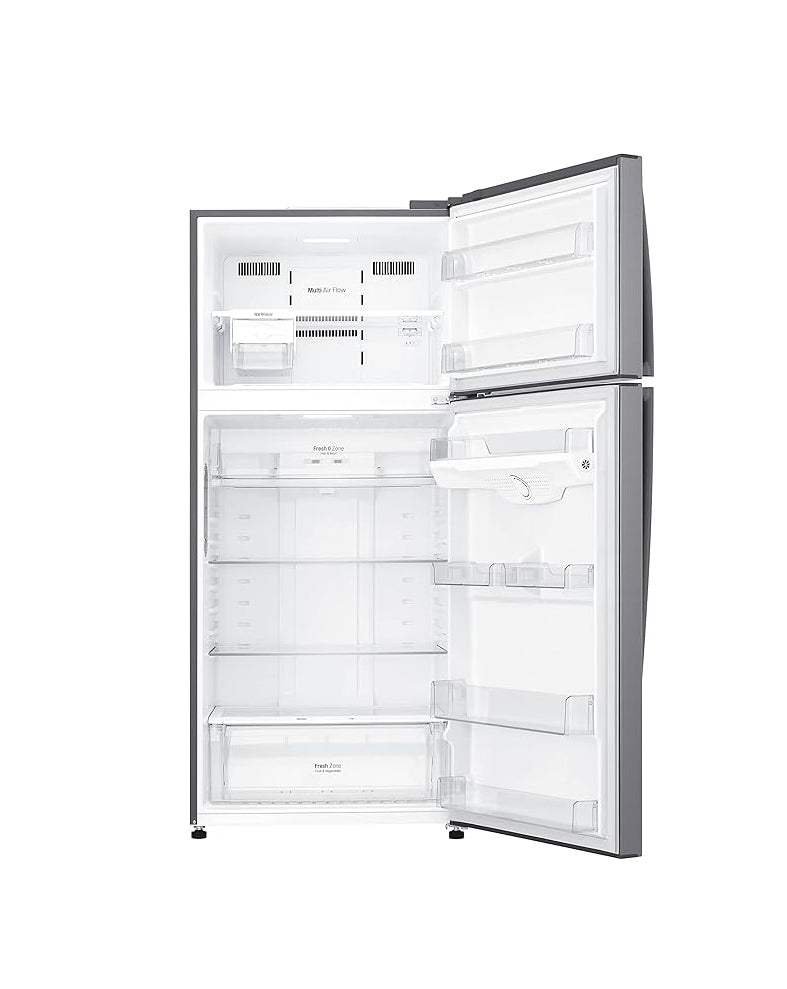 LG No Frost Fridge With Top Freezer, net Capacity 506 liter, 18 Cubic Feet - Smart Inverter - GN-H722HLHL Refrigerator