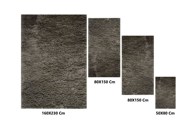 Ethereal Shaggy carpet set consists of 4 Pieces size: 160x230 + 2(80x150)  + 50x80