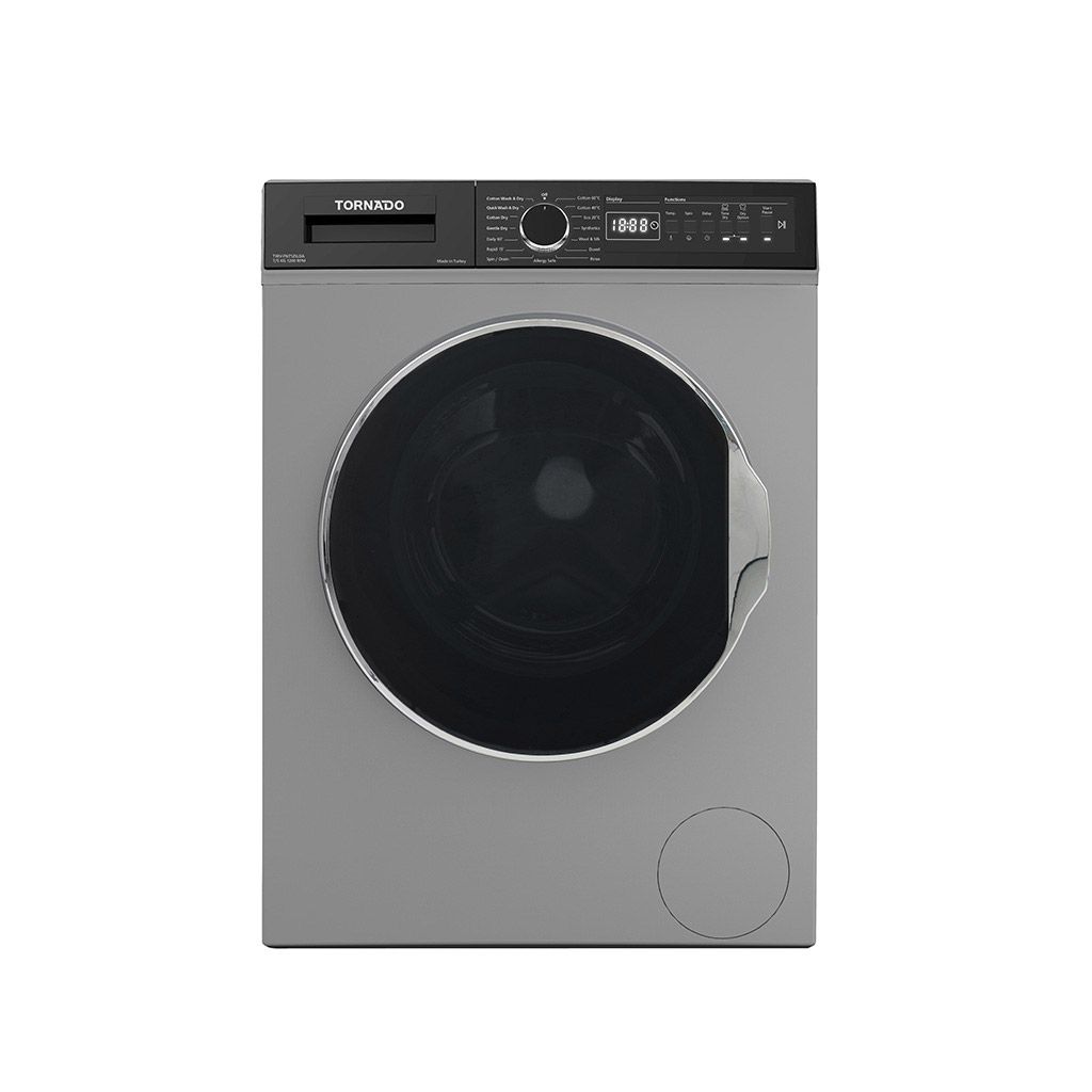 غسالة تورنيدو أوتوماتيك 7 كجم مع مجفف 5 كجم، أداء قوي وكفاءة طاقة عالية، 15 برنامج غسيل وتجفيف – Tornado 7kg Automatic Washing Machine with Dryer.