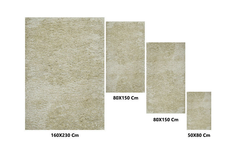 Ethereal Shaggy carpet consists 4 Pieces size: 160x230+2(80x150)+50x80