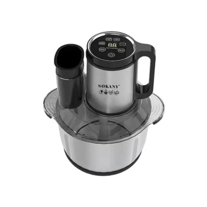 كبه سوكاني 5.5 لتر 1200 وات ديجيتال 6 في 1 3 سرعات ضمان وتوصيل Sokany chopper 5.5L 1200W digital.