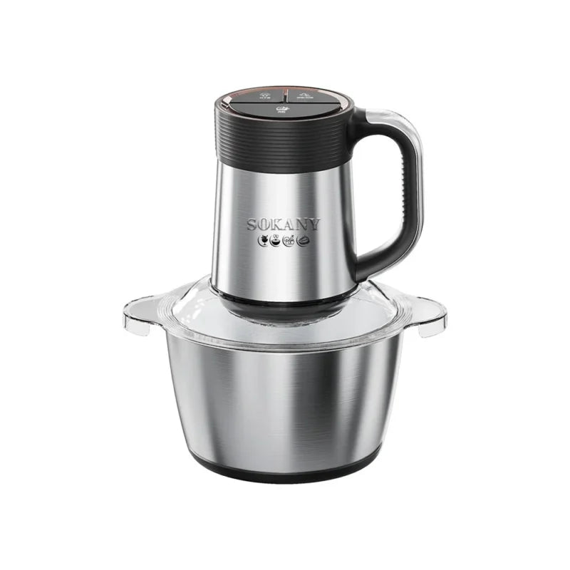 كبه سوكاني2 لتر 400 وات 3 سرعات 6 شفرات استانلس ضمان وتوصيل Sokany chopper 2L 400W stainless steel.