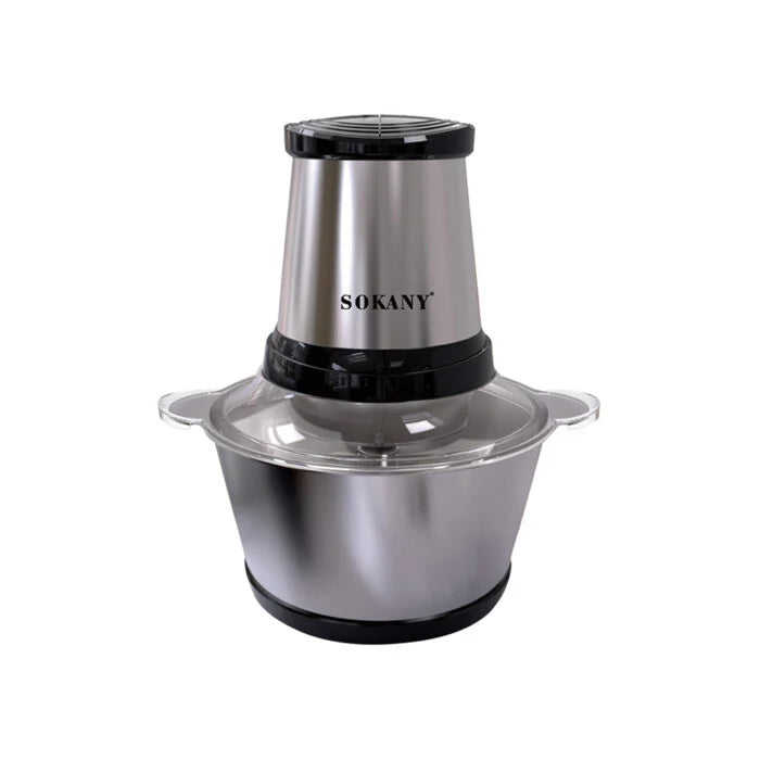 كبه سوكاني2.5 لتر 600 وات سرعتين 4 شفرات استانلس ضمان وتوصيل Sokany chopper 2.5L 600W stainless steel.