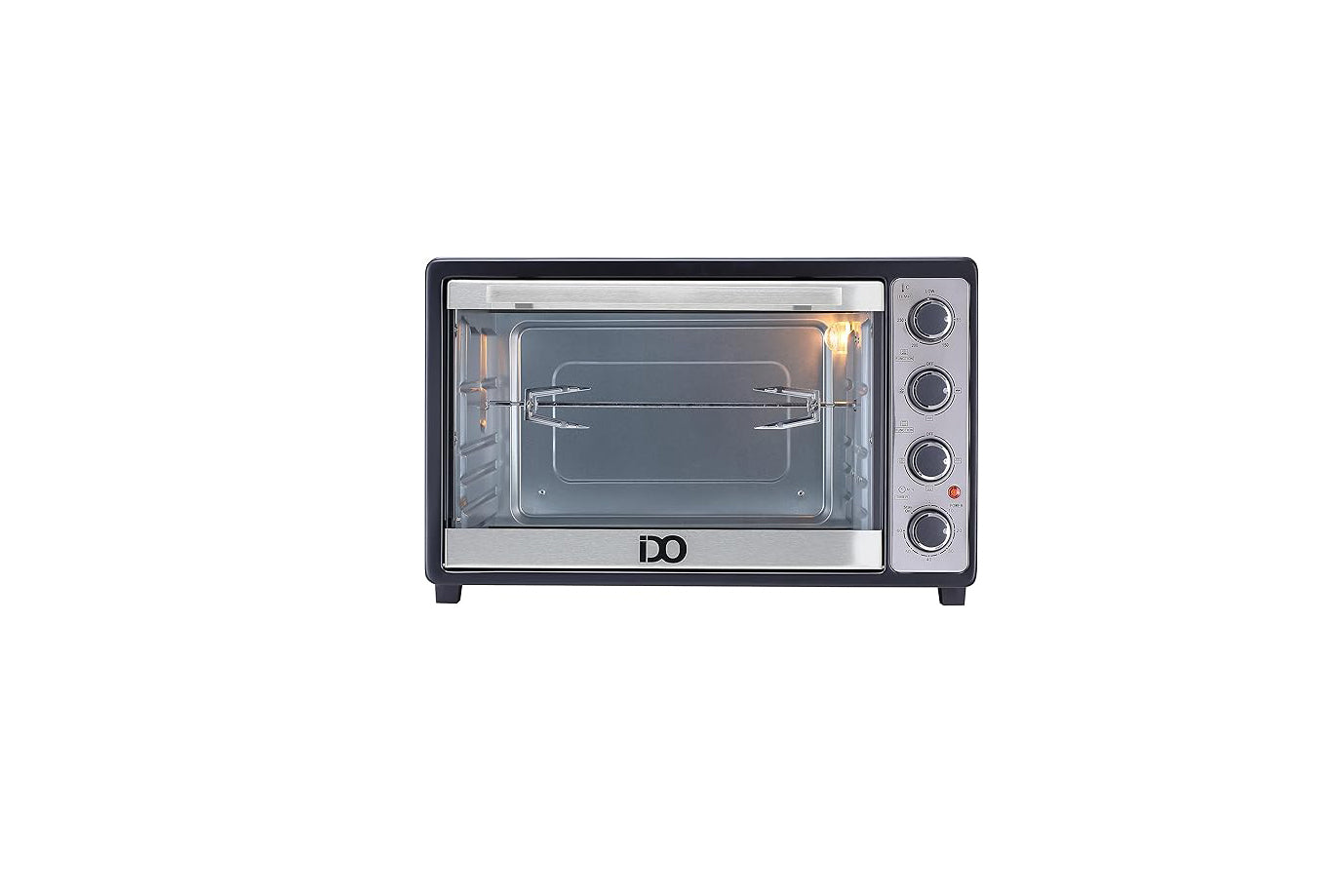 IDO Electric Oven, 50 Liters, 2000 Watt, Black and Silver - TO50SG-BK