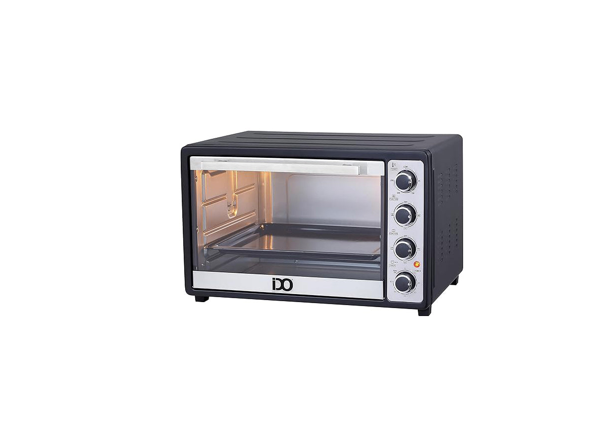 IDO Electric Oven, 50 Liters, 2000 Watt, Black and Silver - TO50SG-BK