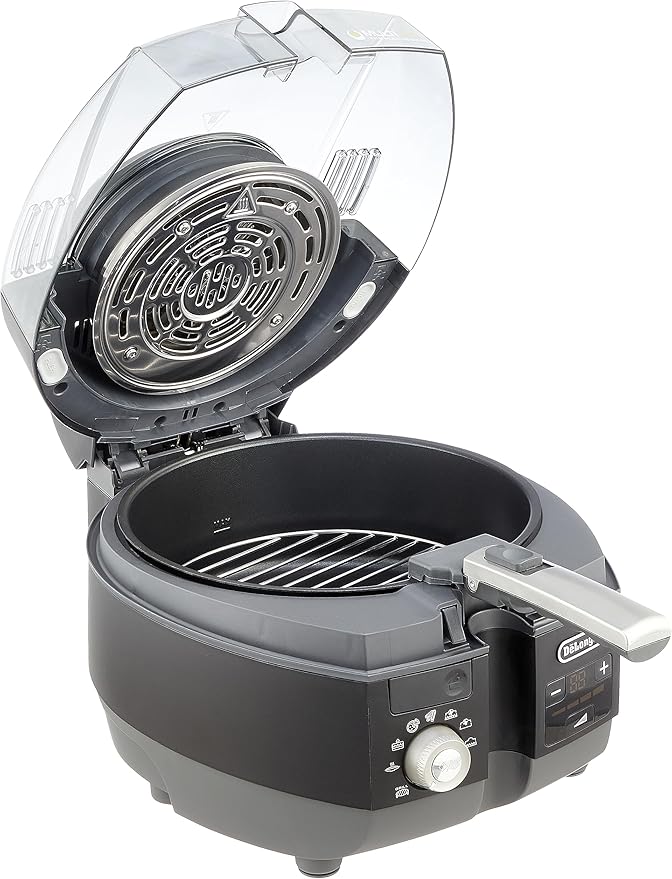 De'Longhi FH1394/2.BK Electric Fryer with Low Oil and Extra Chef Multicooker, 1.7 Liters - Black