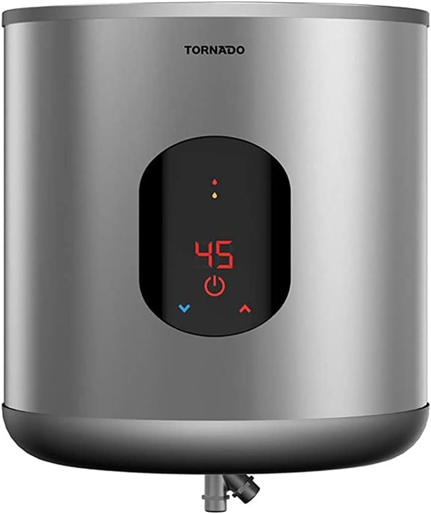 Tornado Electric Water Heater 35 Liters, Digital, Silver: EWH-S35CSE-S