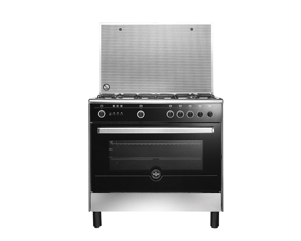 LA GERMANIA Cooker 90 x 60 - 5 Gas Burners Stainless x Black 9M10GRB1X4AWW