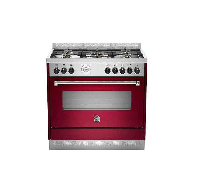 LA GERMANIA Cooker 90 x 60 - 5 Gas Burners Stainless x Vino AMS95C81AVI/20