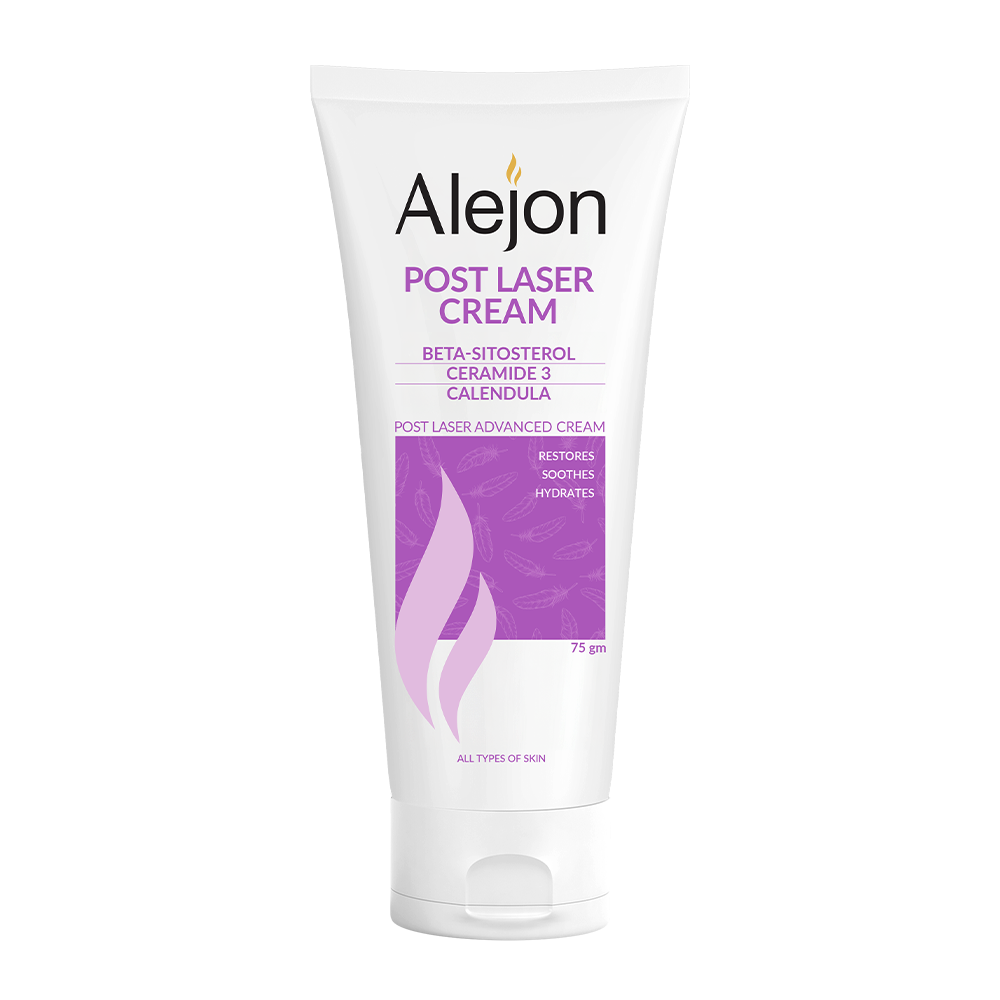 كريم alejon post laser لتهدئة البشرة بعد الليزر والتقشير مع تبريد وإصلاح سريع – Alejon post laser cream for calming and repairing sensitized skin.