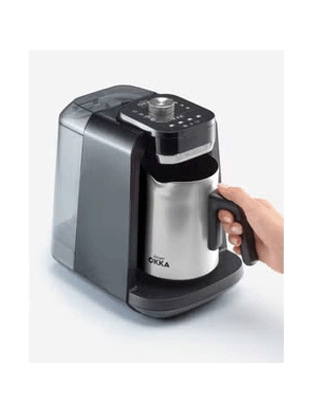 اكتشف ماكينة قهوة أرزوم أوكا ريتش برو بلس مع خزان مياه 1.3 لتر، مشروبات متنوعة، لوحة تحكم باللمس، وضمان سنة من Cairo Drop مع خدمة التوصيل.