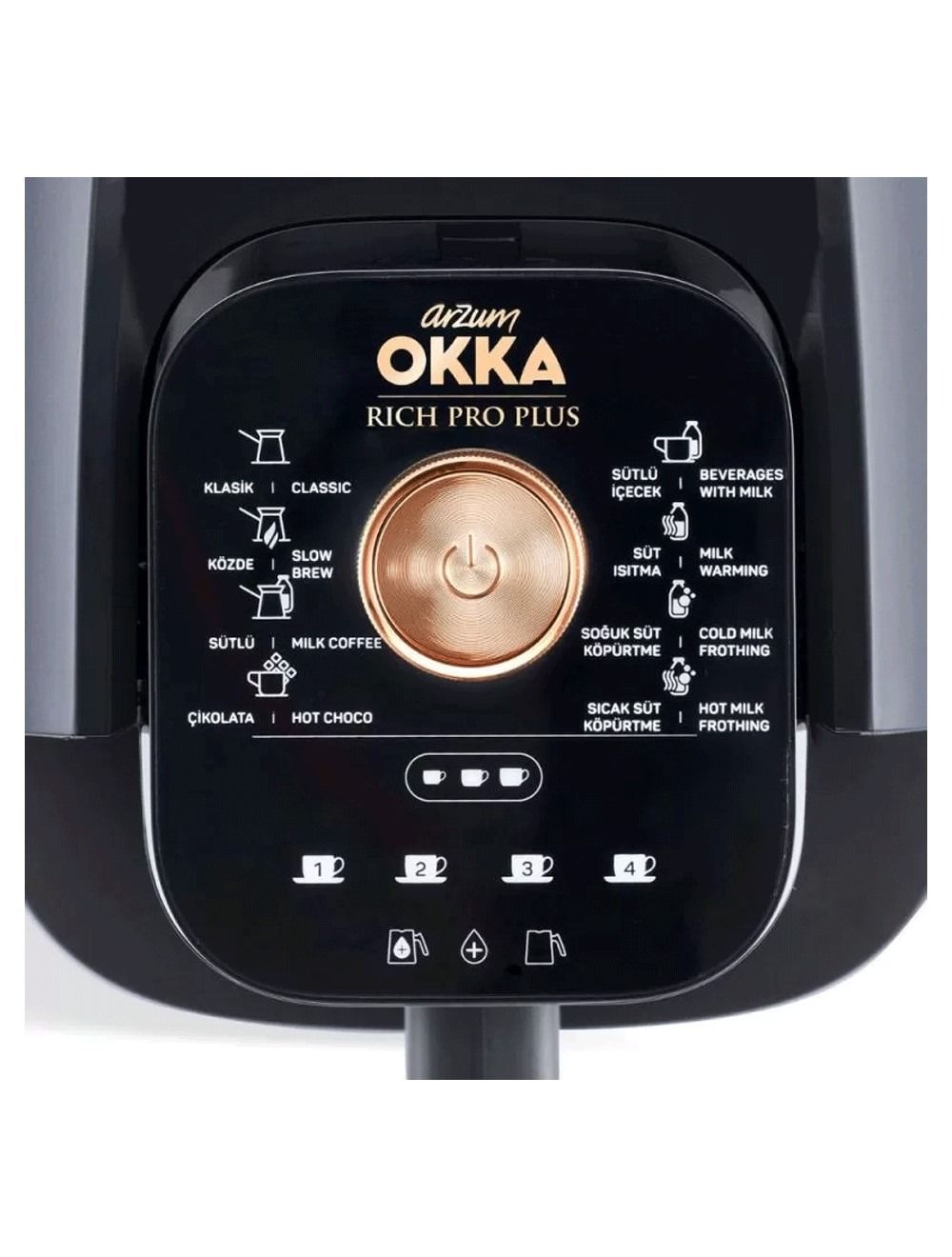 اكتشف ماكينة قهوة أرزوم أوكا ريتش برو بلس مع خزان مياه 1.3 لتر، مشروبات متنوعة، لوحة تحكم باللمس، وضمان سنة من Cairo Drop مع خدمة التوصيل.