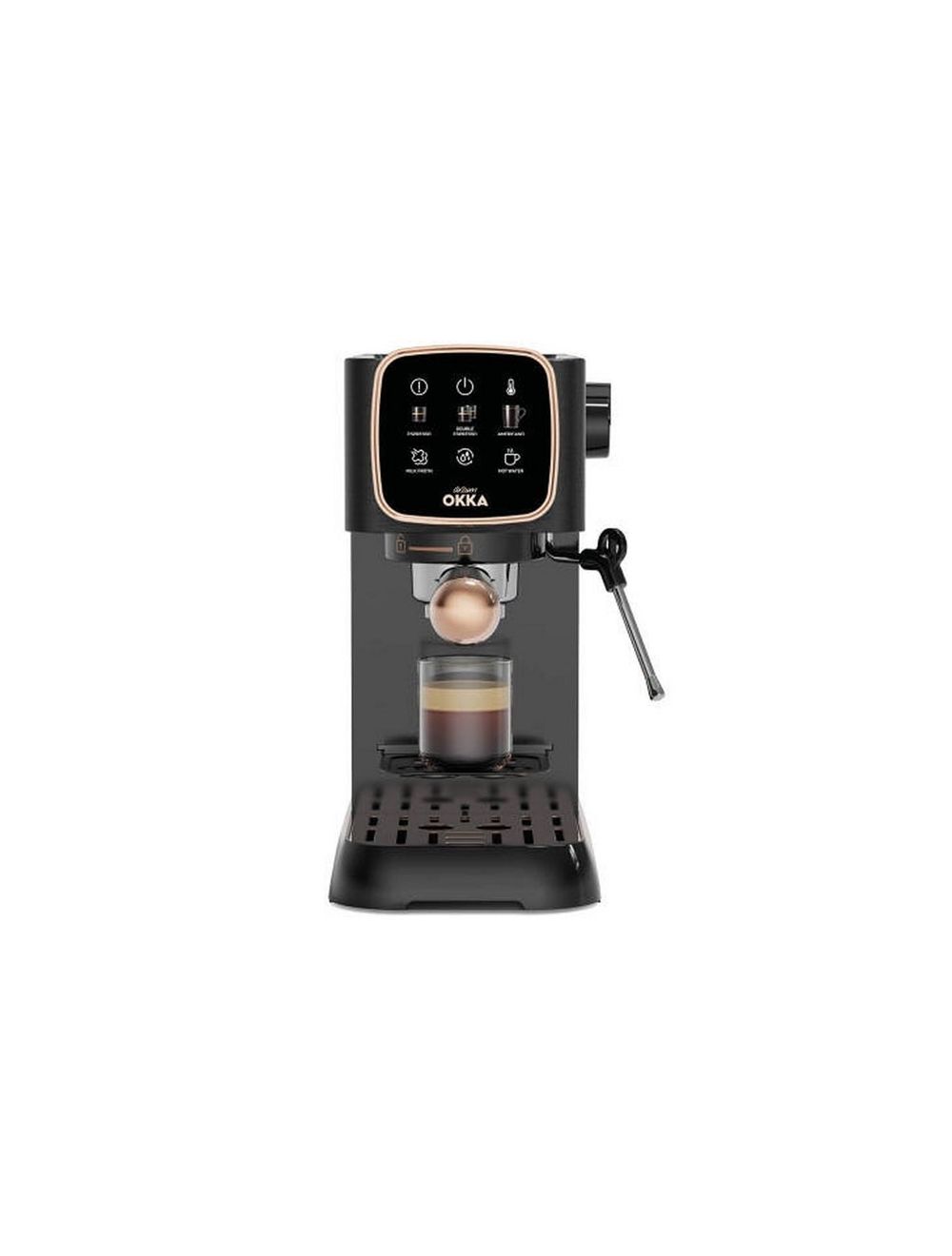 اكتشف أرزوم أوكا ماكينة إسبريسو سولو نصف أوتوماتيك، سعة 1.1 لتر، 1628 وات، 15 بار. تصميم عملي وأنيق مع ضمان سنة وتوصيل حتى باب المنزل.