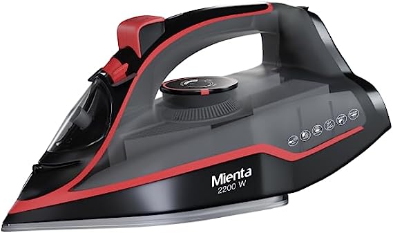 Mienta - Steam Iron - No crease - Watts 2200 - Black/Red