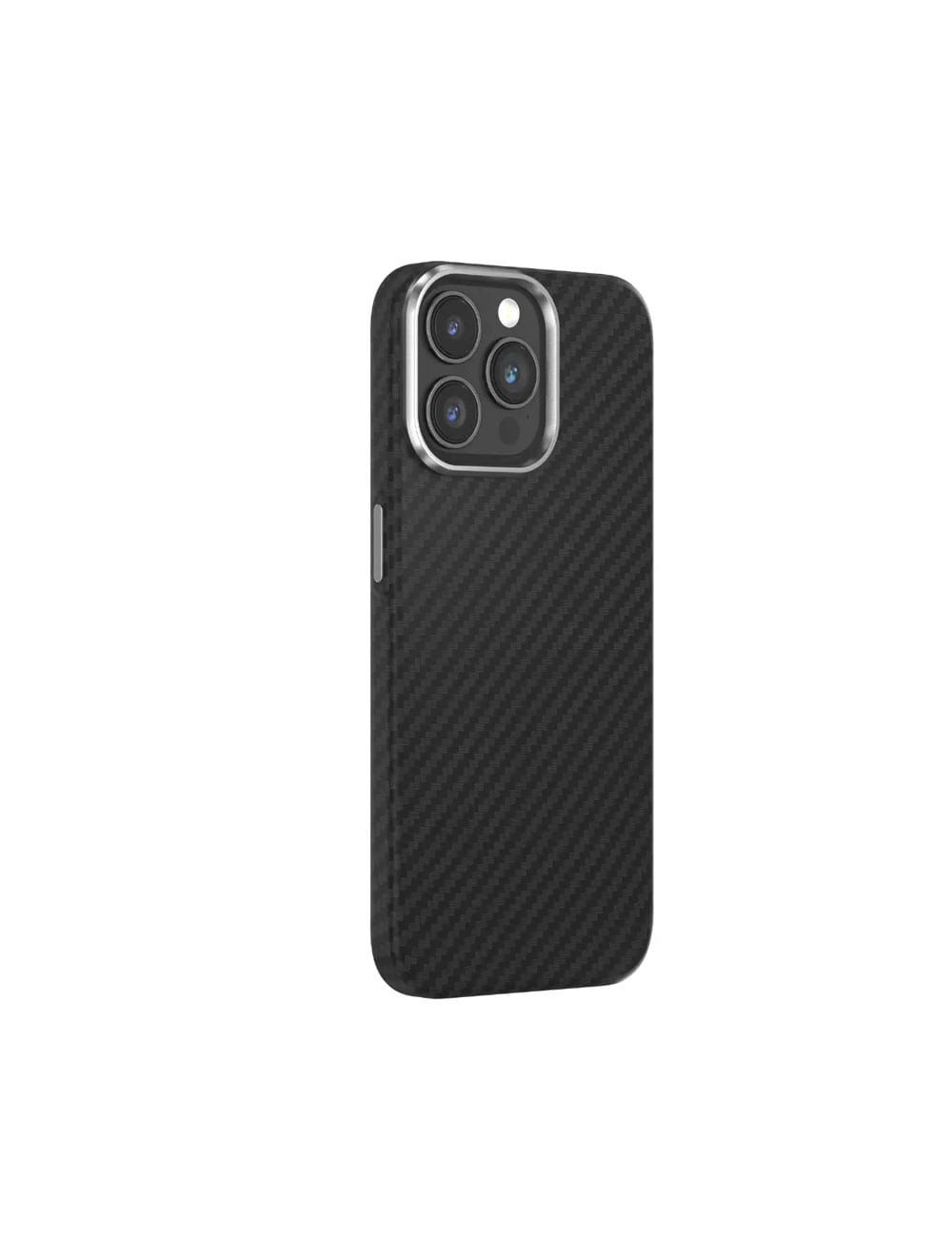 Devia Ultra-Thin Carbon Fiber Texture Magnetic Case for I phone 15 Pro Max (6.7) Black