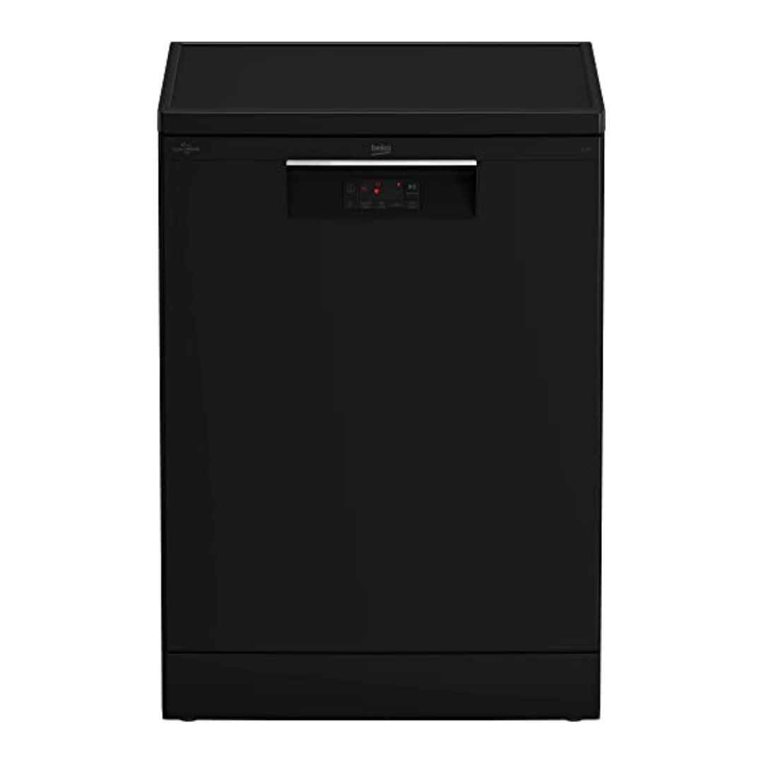 Beko Dishwasher 5 programs 14 persons 60 cm-black-LED- Half load + Hygiene Intense + Steam Gloss