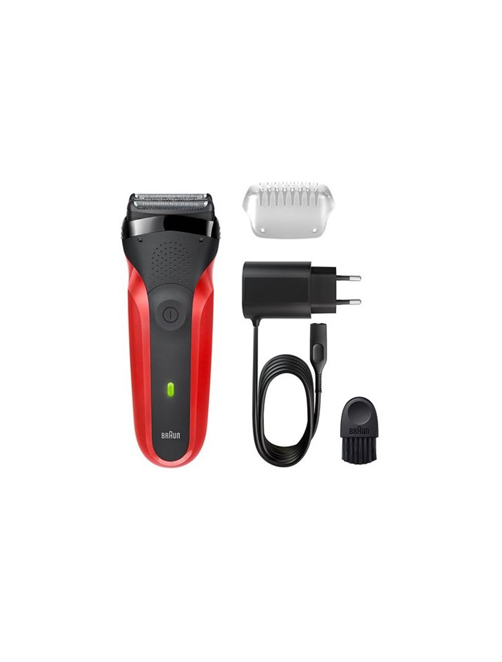 Braun 300S Electric Shaver - Black Red - 4210201163343