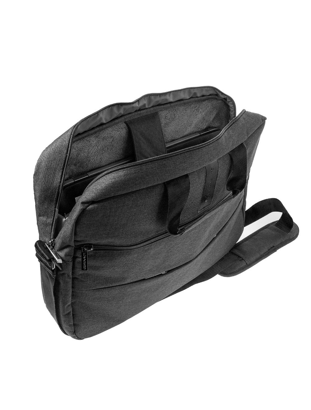 شنطة الكتف لافينتو BG63B-BG63A للاب توب 15.6 بوصة مقاومة للماء. L’avvento Shoulder Laptop Bag 15.6 inch Black-Grey with 1 Year Warranty.