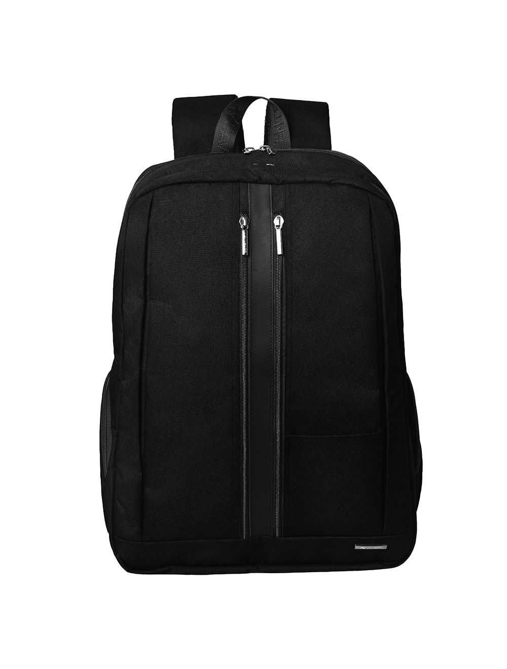 L'avvento Discovery  BG73B Backpack fit laptops up to 15.6" with Padded Laptop compartment and two Zipper on the Front, Nylon +PU - Black