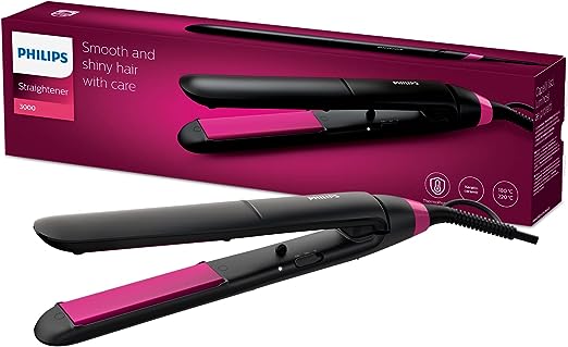 Philips BHS375 Hair Straightener With Ceramic Plates - Black / Pink