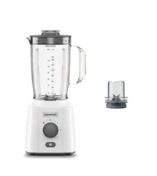 الخلاط كينوود 650 وات سعة 2 لتر مع مطحنة، لون أبيض، ضمان سنتين وتوصيل / Kenwood 650W blender 2L white with mill.