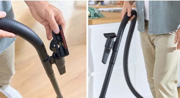 "مكنسة بوش BGL38GOLD 2200 واط ألمانية باللون الأسود والذهبي مع فلتر HEPA وكيس غبار كبير الحجم XL"