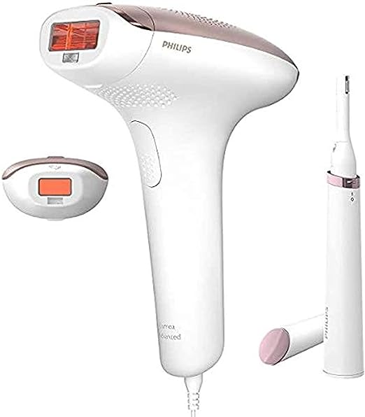 Philips Lumea Advanced IPL Hair Removal Device with Trimmer Pen, White/Rose Gold - BRI921