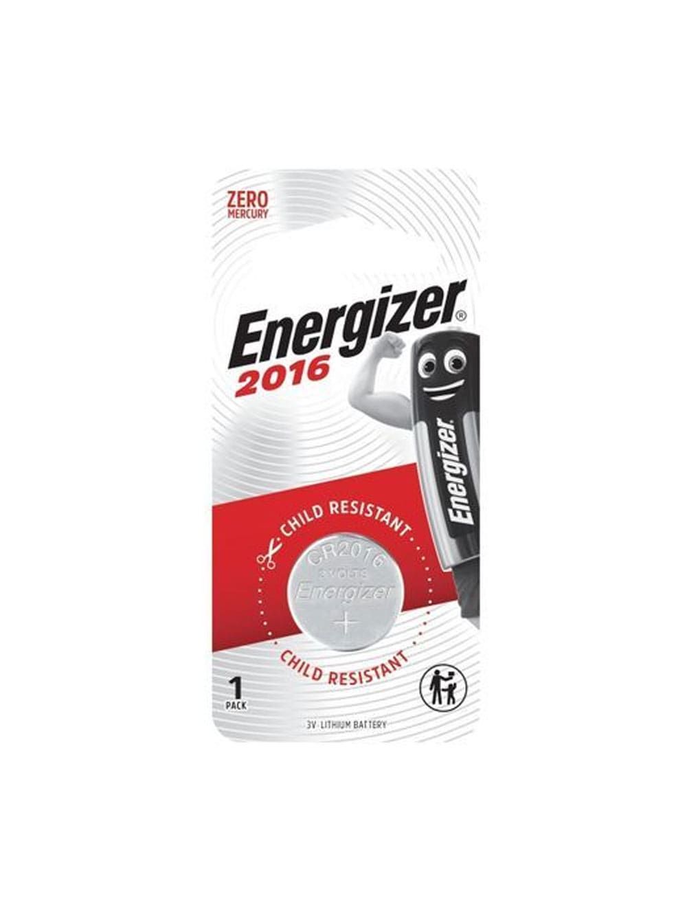 Energizer one 2016 Coin Battery 3 Volts 2016-BP1 BT107