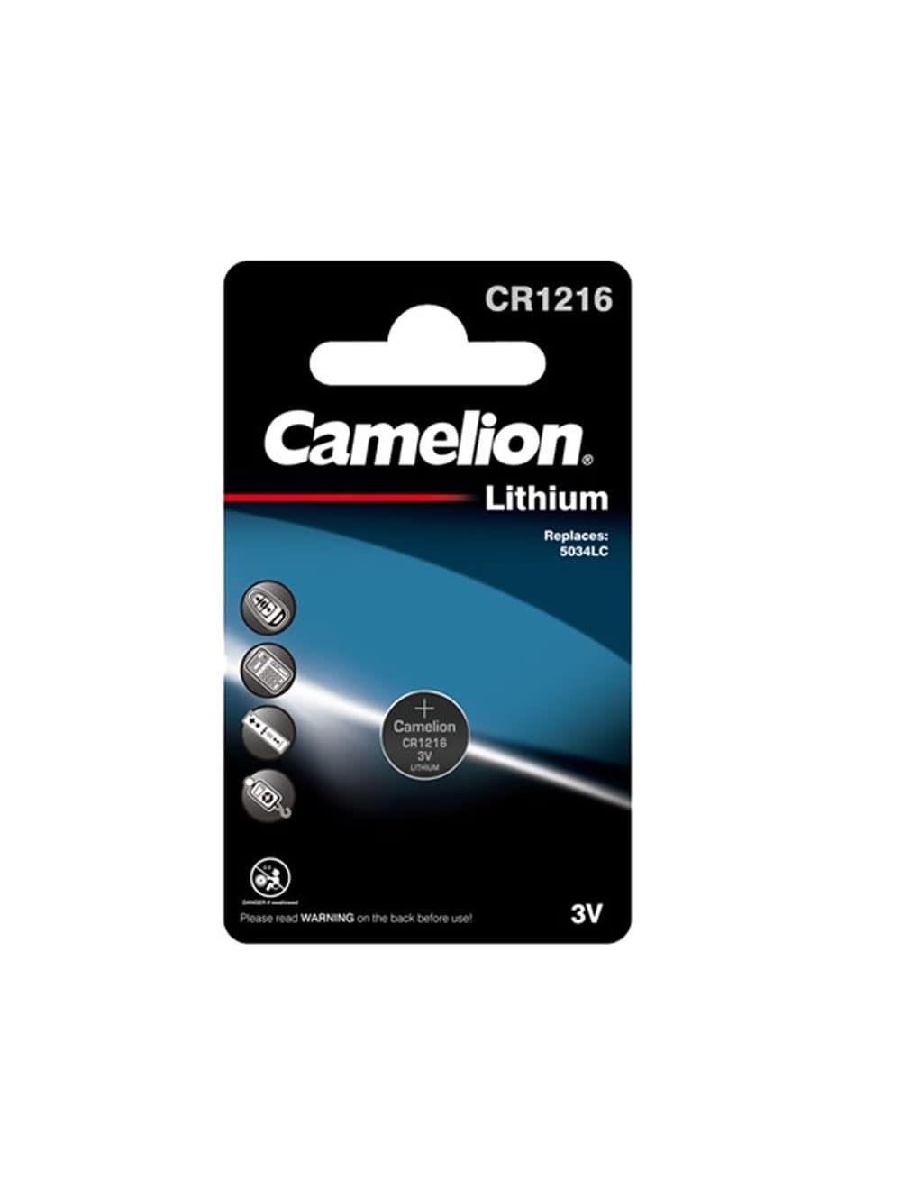 Camelion Battery Lithium - Manganese Dioxide- CR1216-BP1CR1216