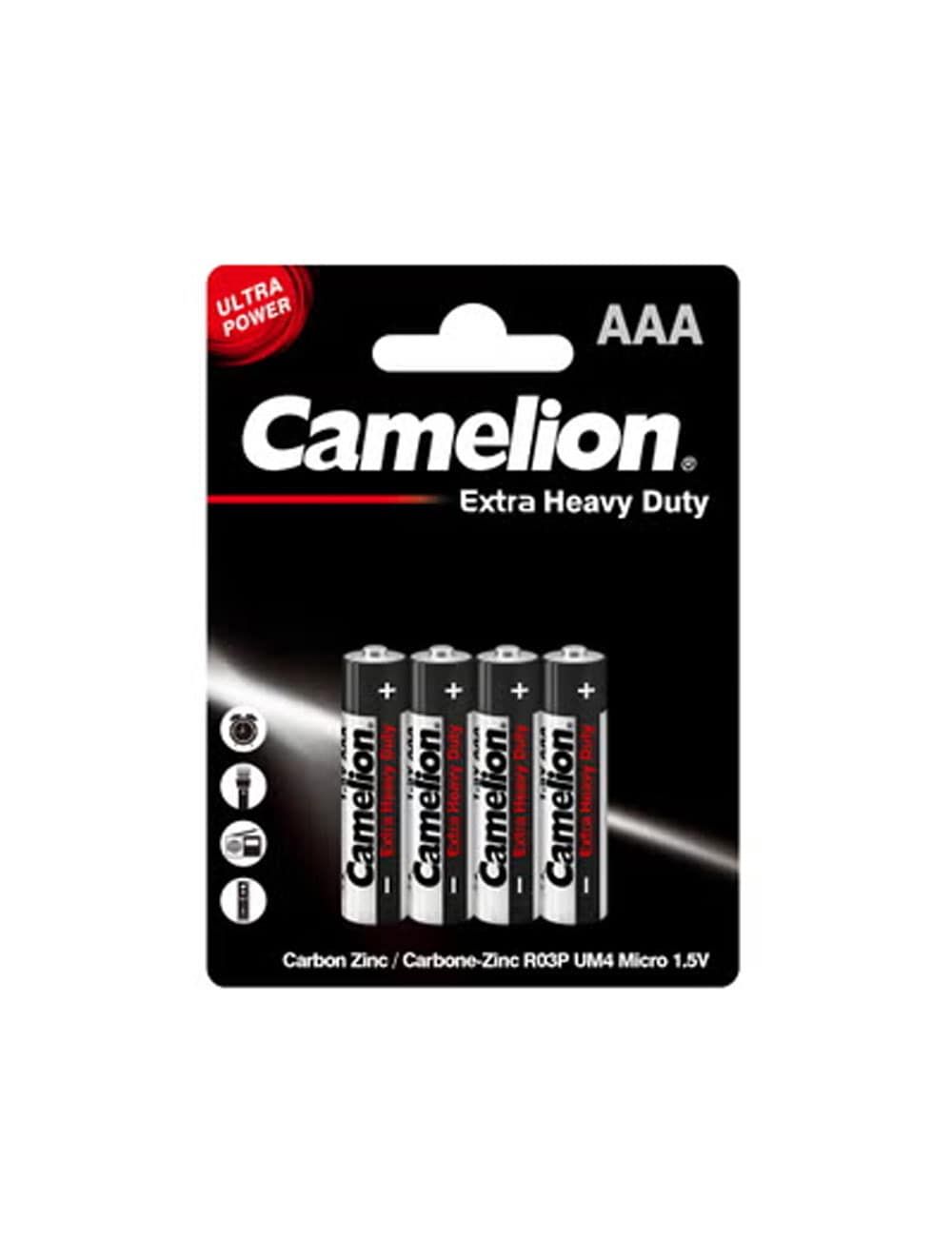 Camelion EHD AAA R03P-BP4K 4-Piece Card - Black