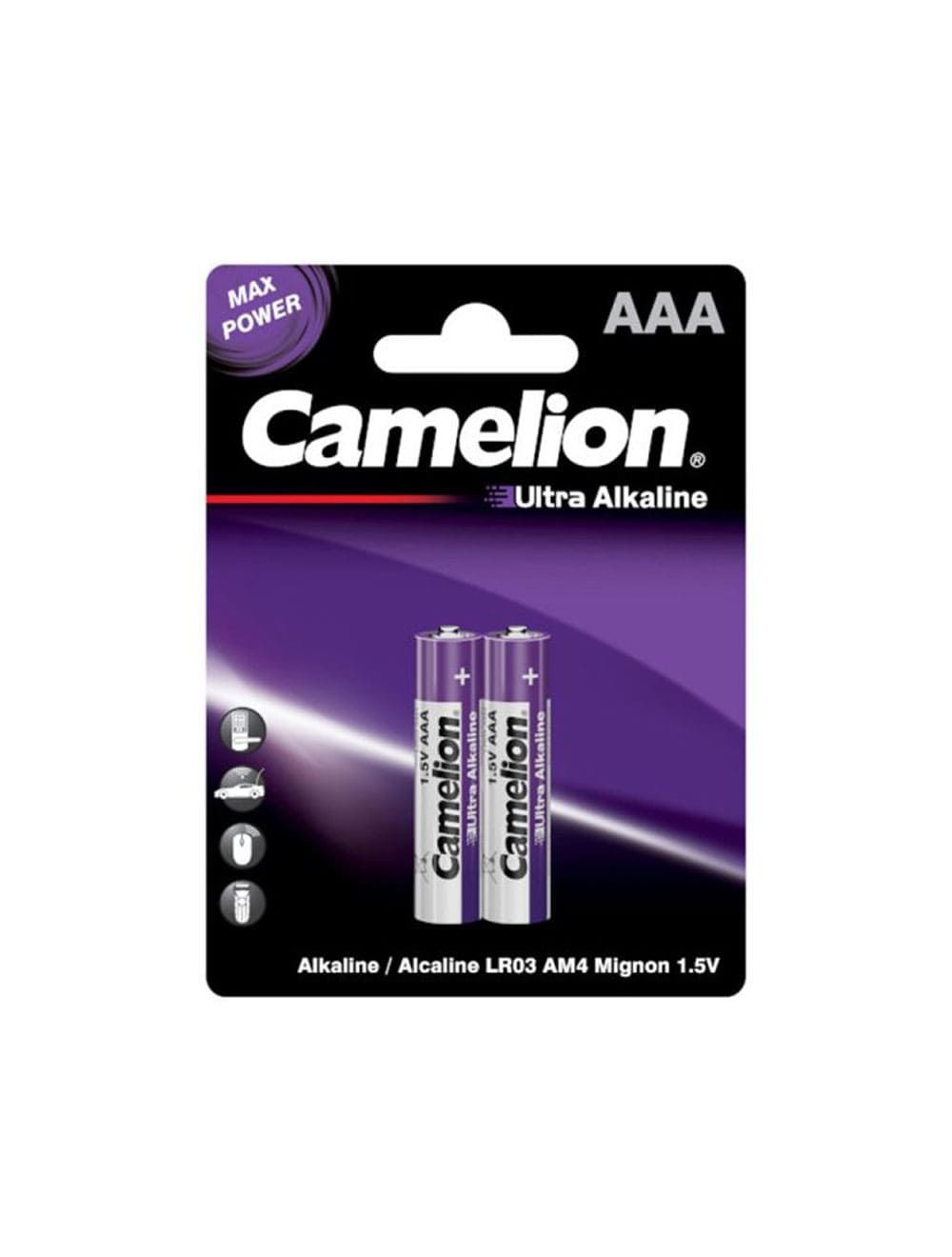 Camelion Ultra Alkaline AAA LR03-BP2UT 2pc Card