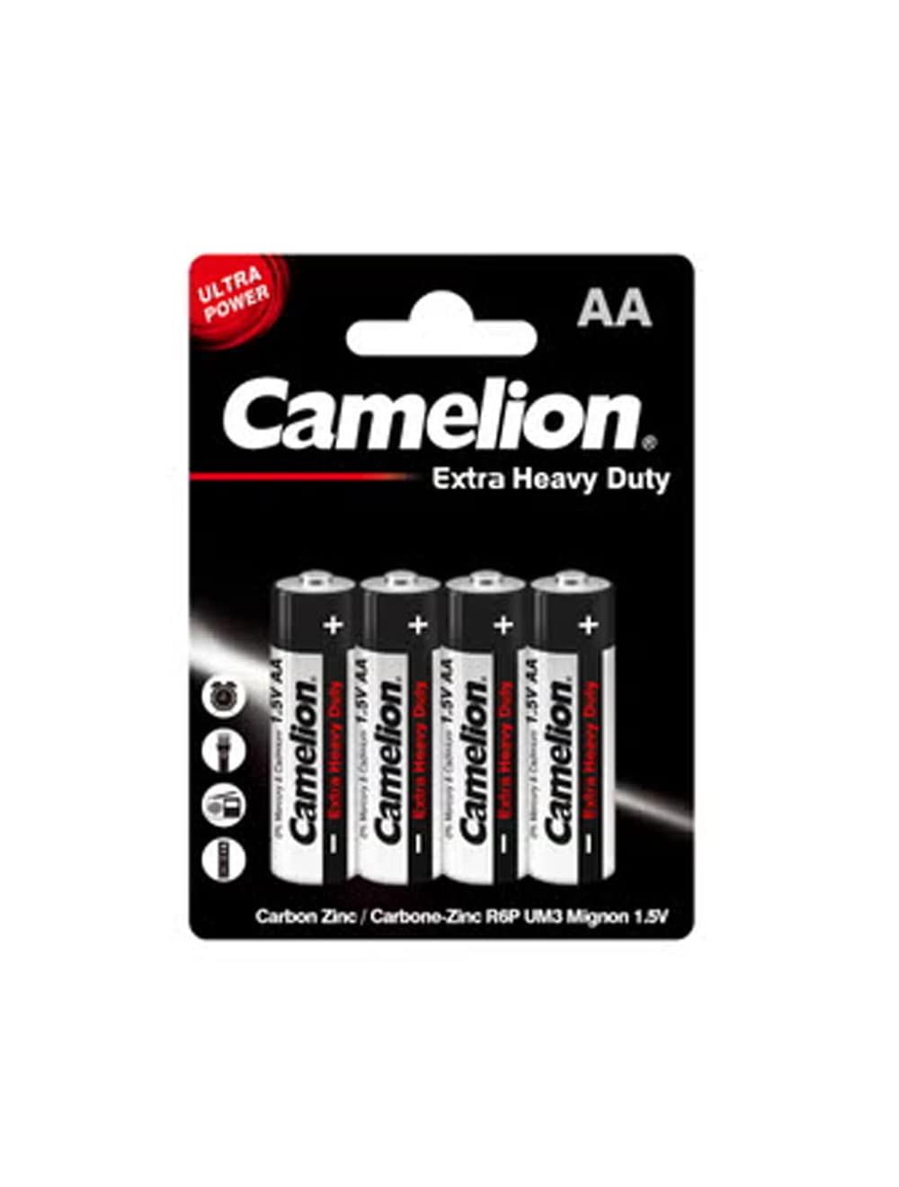 Camelion EHD AA R6P-BP4K 4pc Card - Black