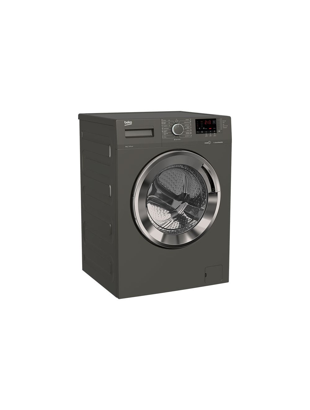 بيكو غسالة ملابس 7 كجم بخار SteamCure وضمان 5 سنوات – Beko 7kg Front Load Washing Machine with SteamCure & Inverter Motor.