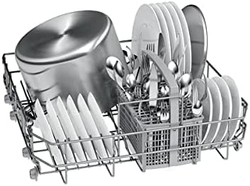 غسالة أطباق بوش ديجيتال 12 فرد فضي 60 سم، أداء موثوق وخاصية التعقيم – Bosch 12 Place Digital Dishwashers Silver for spotless, hygienic cleaning.