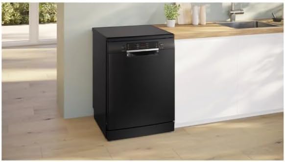 غسالة أطباق بوش 13 فرد ديجيتال نصف تحميل بلون أسود أنيق توفر أداء قوي وهدوء في التشغيل مع برامج  Bosch Dishwasher 13 Place Half Load Black – powerful efficient