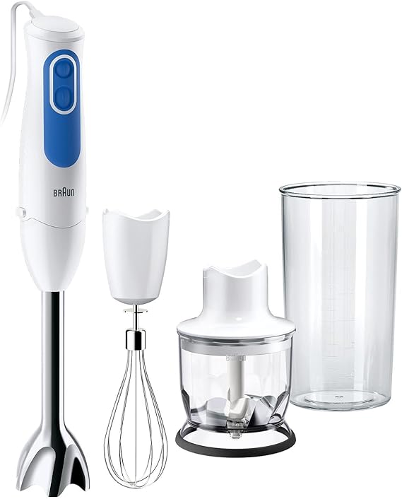 اكتشف سعر هاند بلندر براون 700 وات مع ملحقات متعددة وضمان من Cairo Drop | Buy Braun MultiQuick 3 Hand Blender 700W with fast delivery in Egypt.