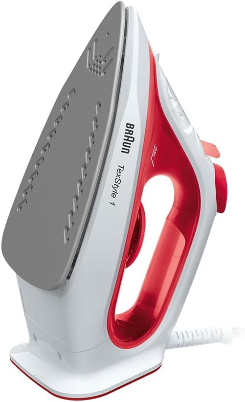 براون مكواه بخاريه 1900 وات بقاعدة غير قابلة للصق توفر تسخين سريع وبخار قوي، Braun Steam Iron 1900W ensures smooth ironing with warranty & delivery.
