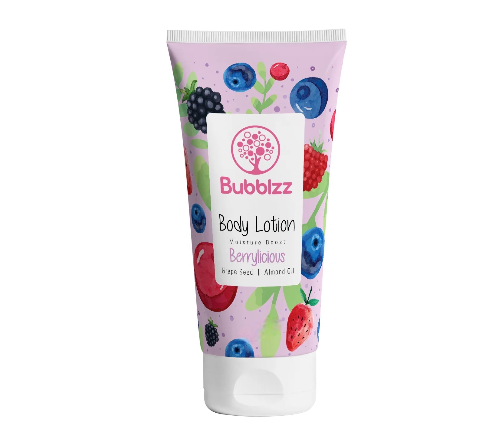 لوشن الجسم بابلز 150 جرام يرطب البشرة 24 ساعة ويتركها ناعمة وعطرة برائحة التوت. Bubblzz Body Lotion 150g moisturizes skin 24h, soft & fragrant.