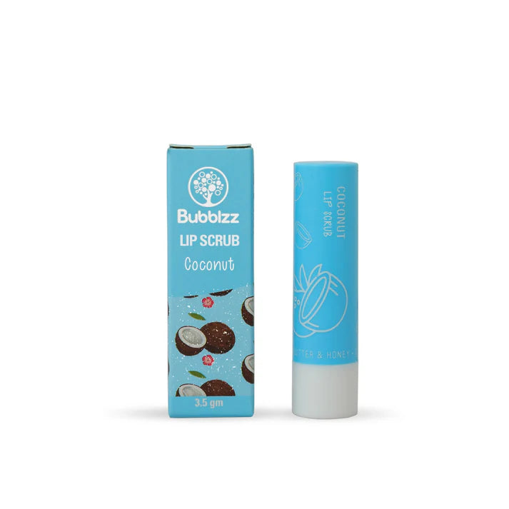  مقشر الشفاه 3.5 جرام بنكهات متعددة وتركيبة طبيعية بزبدة الشيا والعسل لشفاه  Pamper your lips with Bubblzz scrub lips 3.5g, enriched with natural shea butter