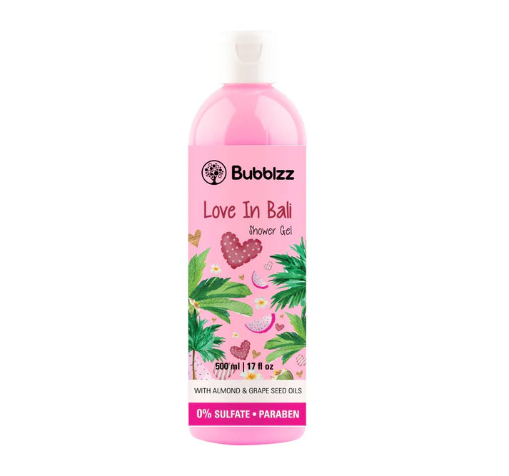 جل الاستحمام Bubblzz 500 مل يرطب ويغذي بشرتك بتركيبة غنية بالعناصر الطبيعية – Bubblzz shower gel 500ml hydrates & nourishes your skin naturally.