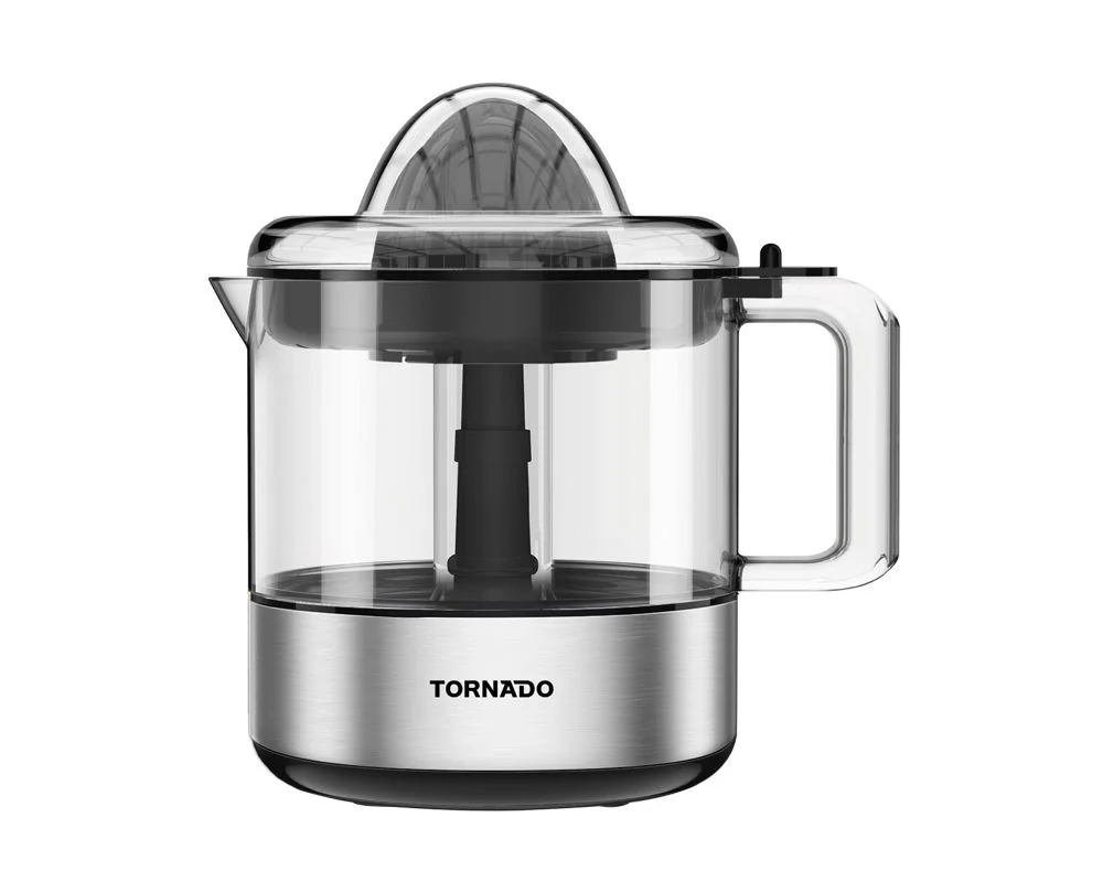 TORNADO Citrus Juicer 30 Watt, 0.8 Liter, Black x Silver CJ-30T