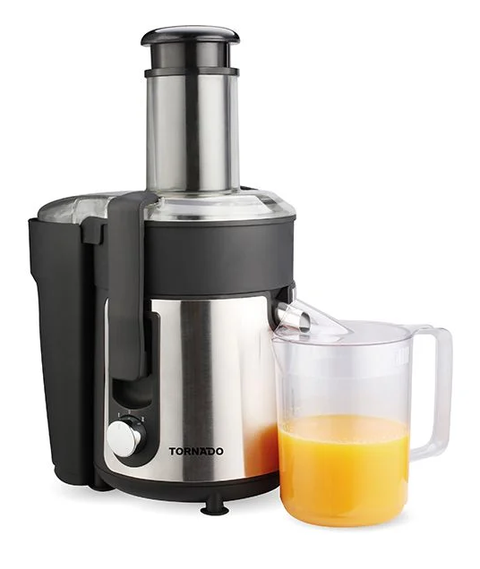 TORNADO Fruit Juicer 800 Watt, Stainless Steel, Black x Silver CJ-800T