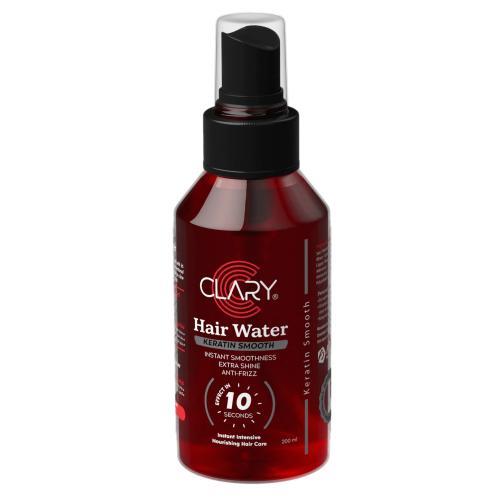 كلاري ماء شعر 200 مل clary hair water ونقص الكيراتين وتأثير فوري للنعومة واللمعان خلال 10 ثوانٍinstant anti-frizz effect and keratin restoration for smoother