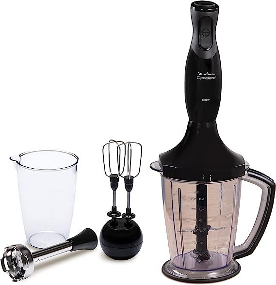 Moulinex Optiblend Hand Blender, 1.5 Liter, 1000 Watt, Black, DD1748EG1