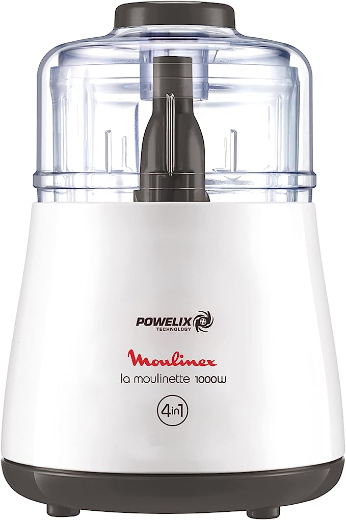 Moulinex La Moulinette Chopper, 500 ml, 1000 Watt, White - Dpa141